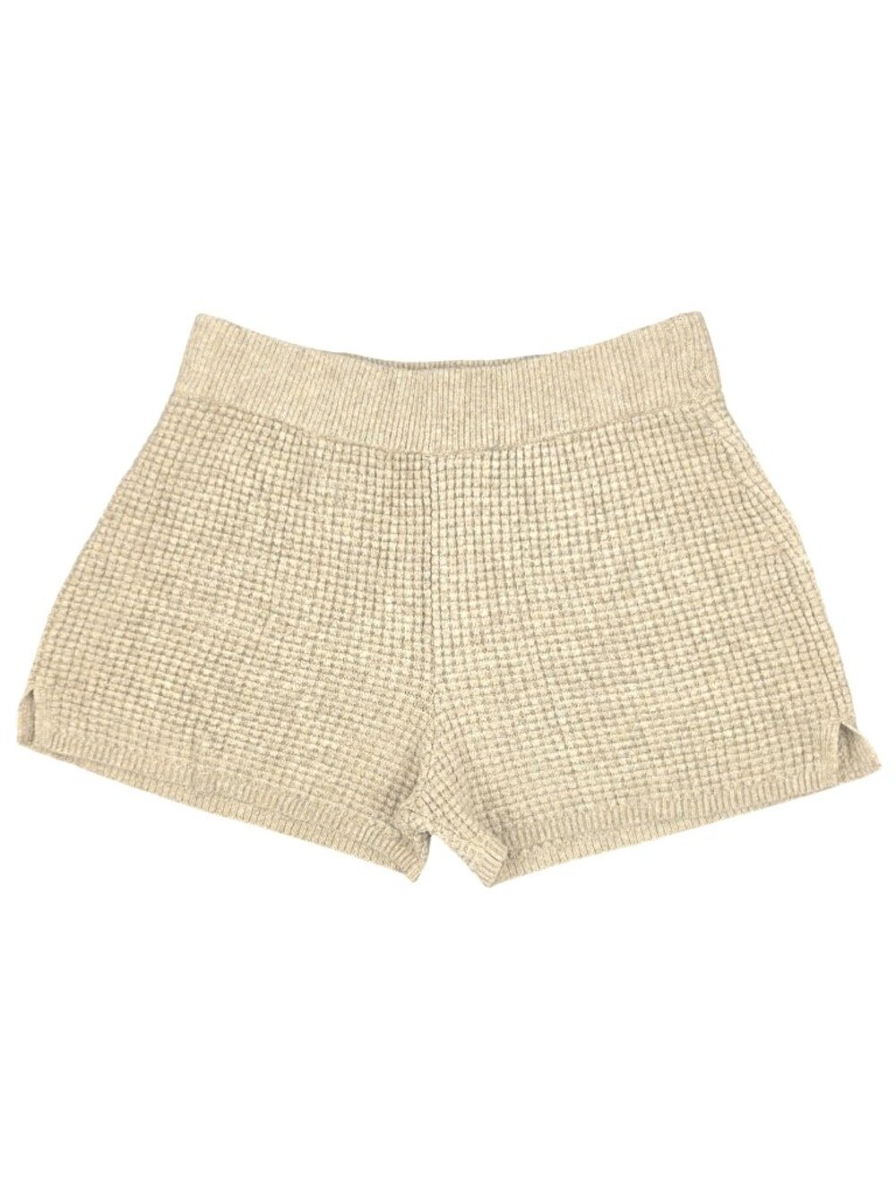 Women's Abercrombie & Fitch The Lounge Collection Wool Knit Shorts Tan Large